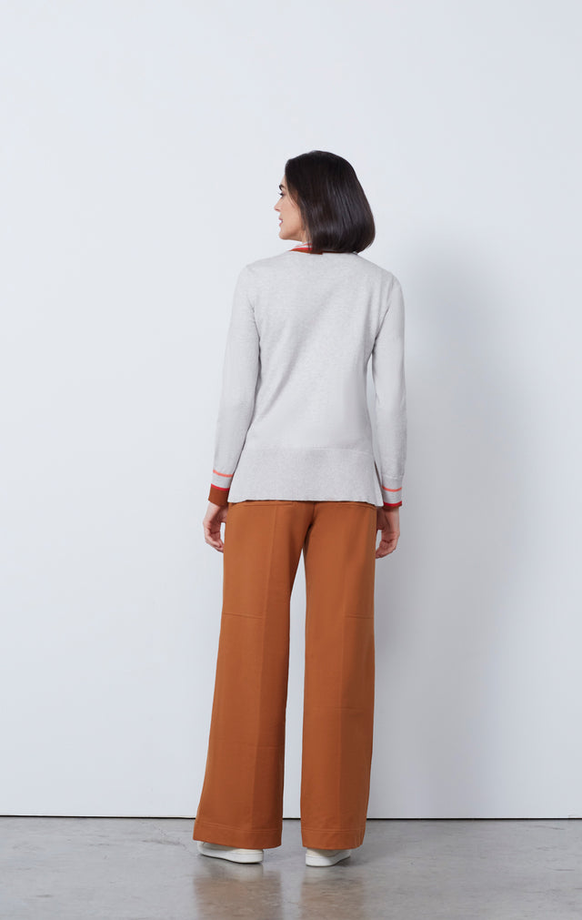 Aperitif-Cardi - Tipped Zip-Front Cardigan Sweater - IMAGE