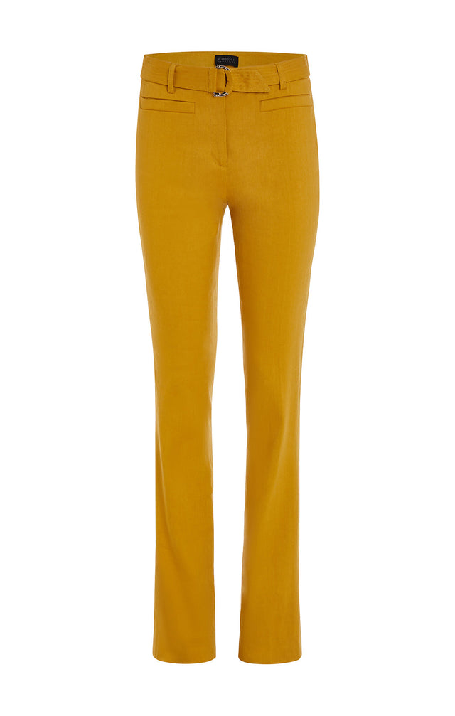 El Dorado - Belted Italian Stretch Linen Pants - Product Image