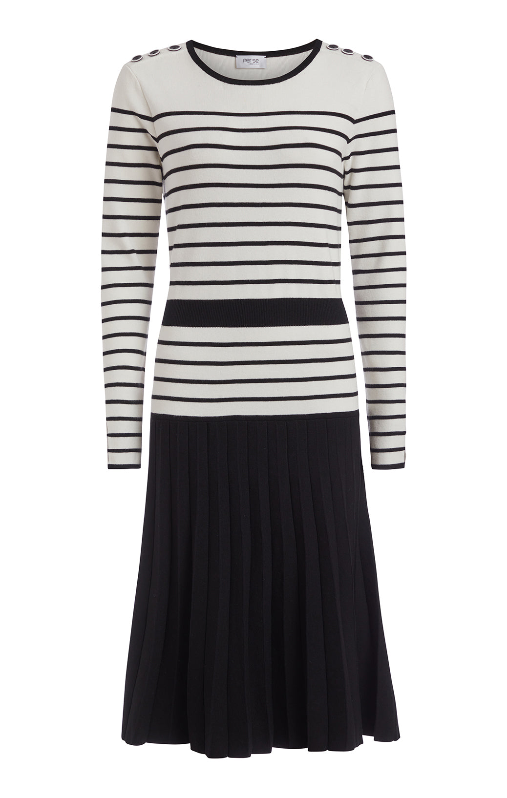 Countess - Pointelle Accented Knit Dress - IMAGE