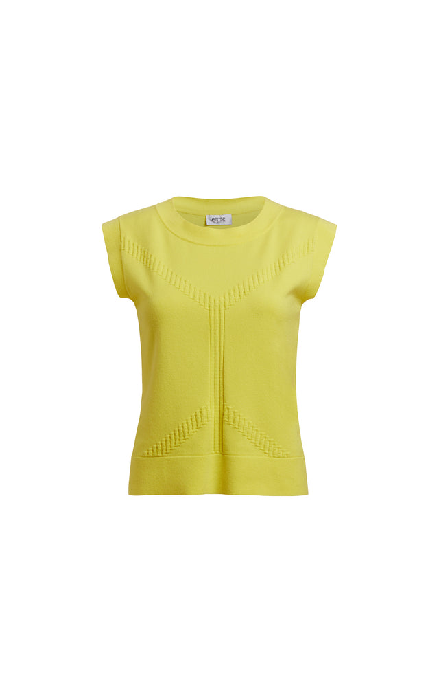 Girandole-Shell - Yellow Boat Neck Sweater Shell - IMAGE