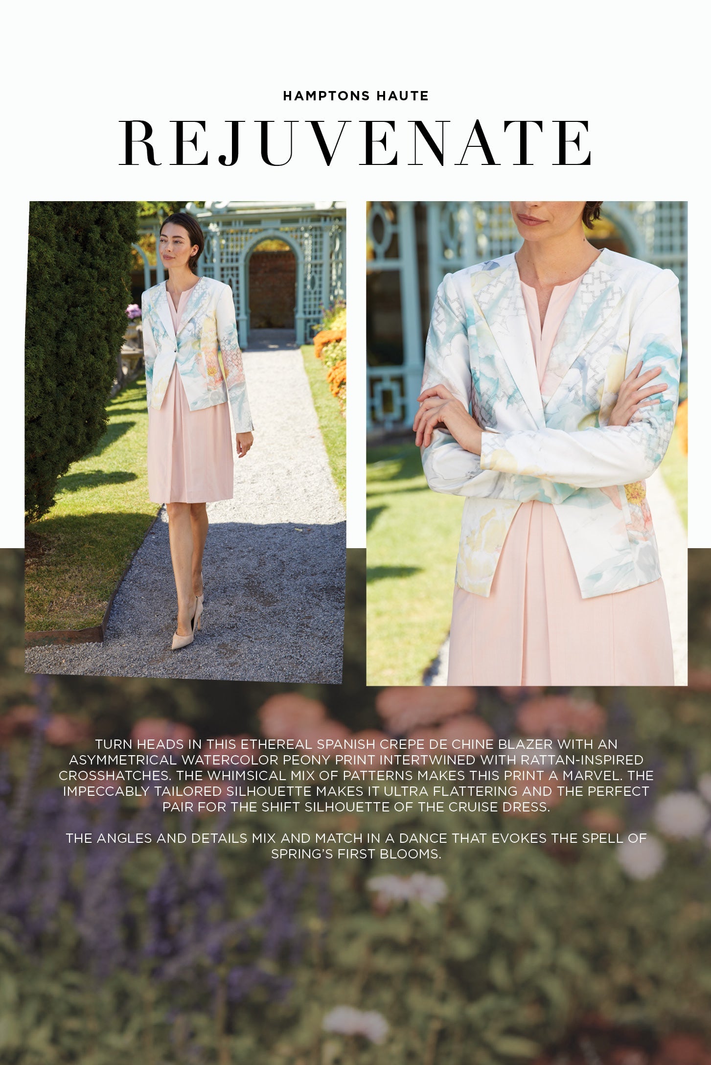 Hamptons Haute - The Rejuvenate Watercolor Floral Blazer