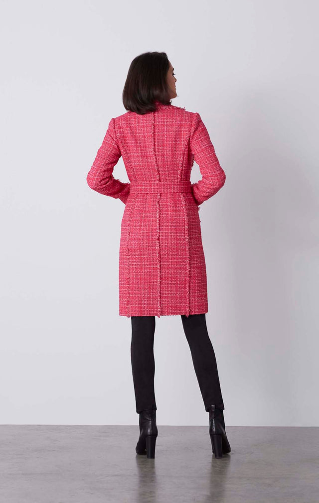 Eventide - Italian Tweed Coat & Belt - On Model