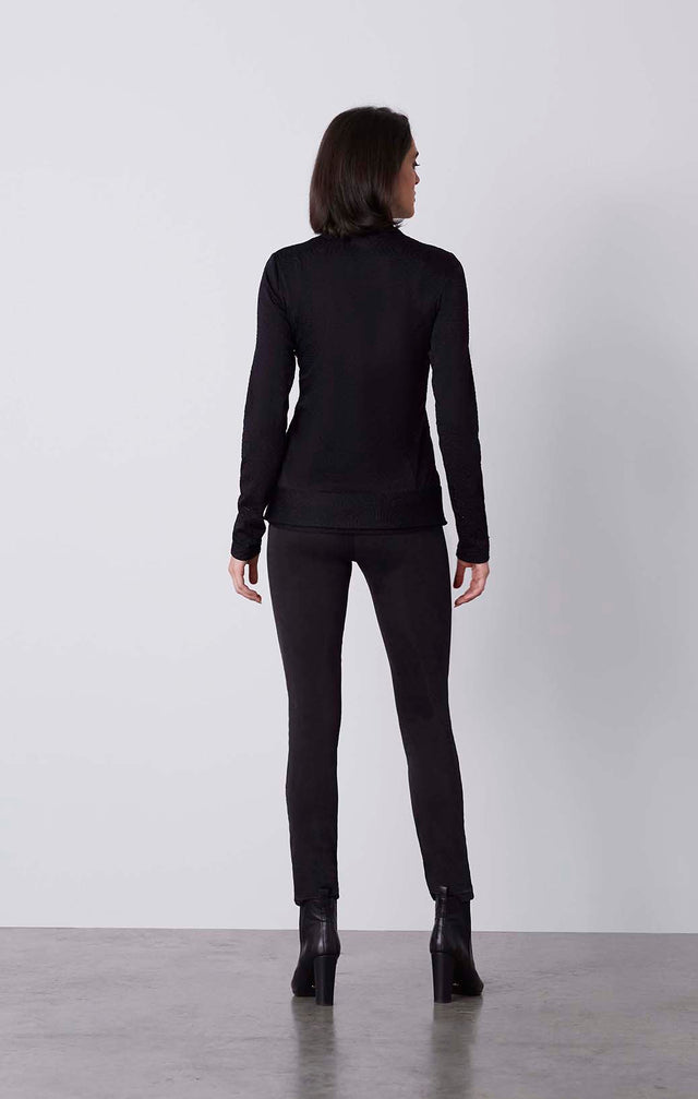 Scrollwork - Track Jacket In Embroidered Brazilian Knit - On Model