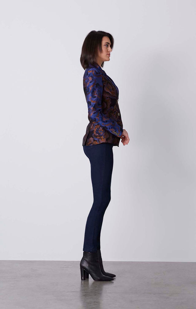 Magnifique - French Floral Jacquard Jacket - On Model