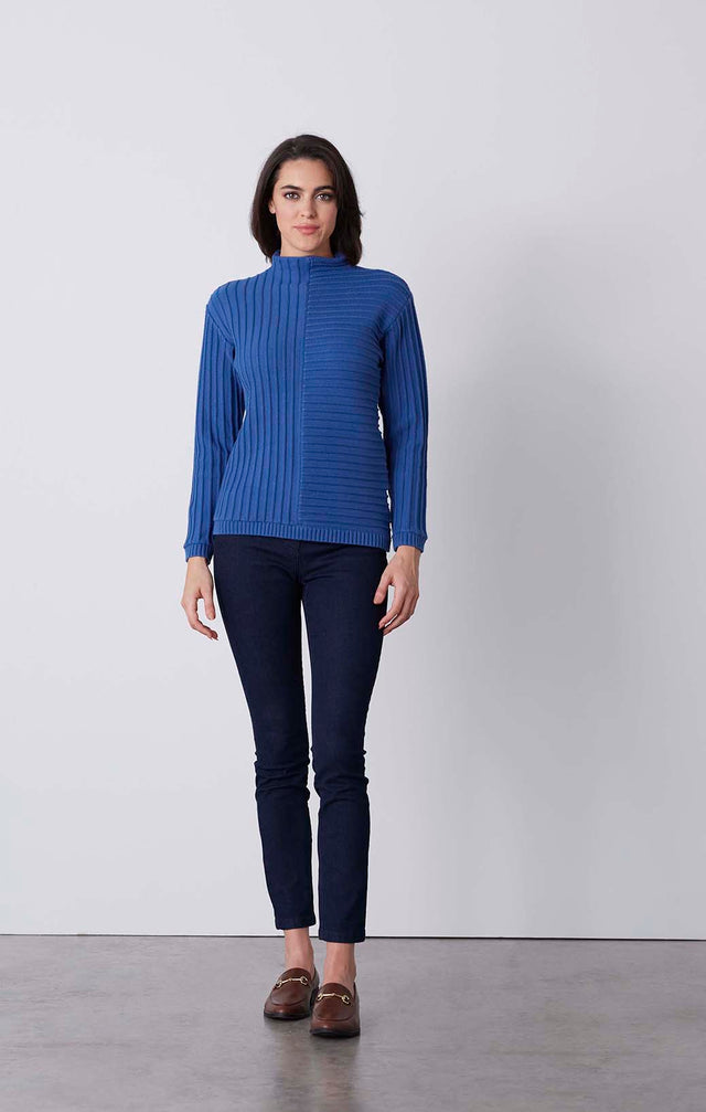 Compass - Organic Cotton Knit Top - On Model