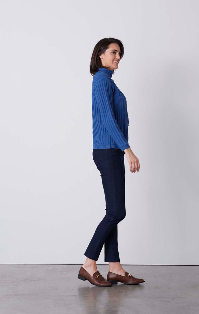 Compass - Organic Cotton Knit Top - On Model
