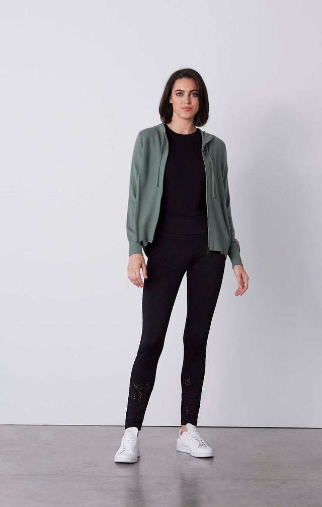 Esplanade - Cashmere-Softened Knit Hoodie - On Model