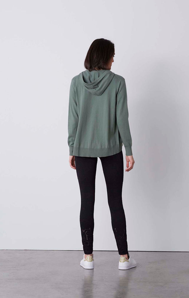 Esplanade - Cashmere-Softened Knit Hoodie - On Model