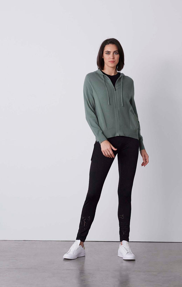 Esplanade - Cashmere-Softened Knit Hoodie - On Model