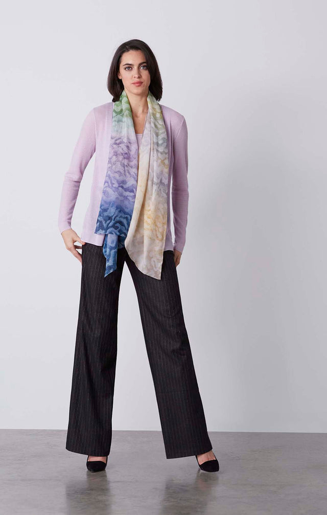 Specter - Ombré Scarf In Silk-Rich Voile - On Model