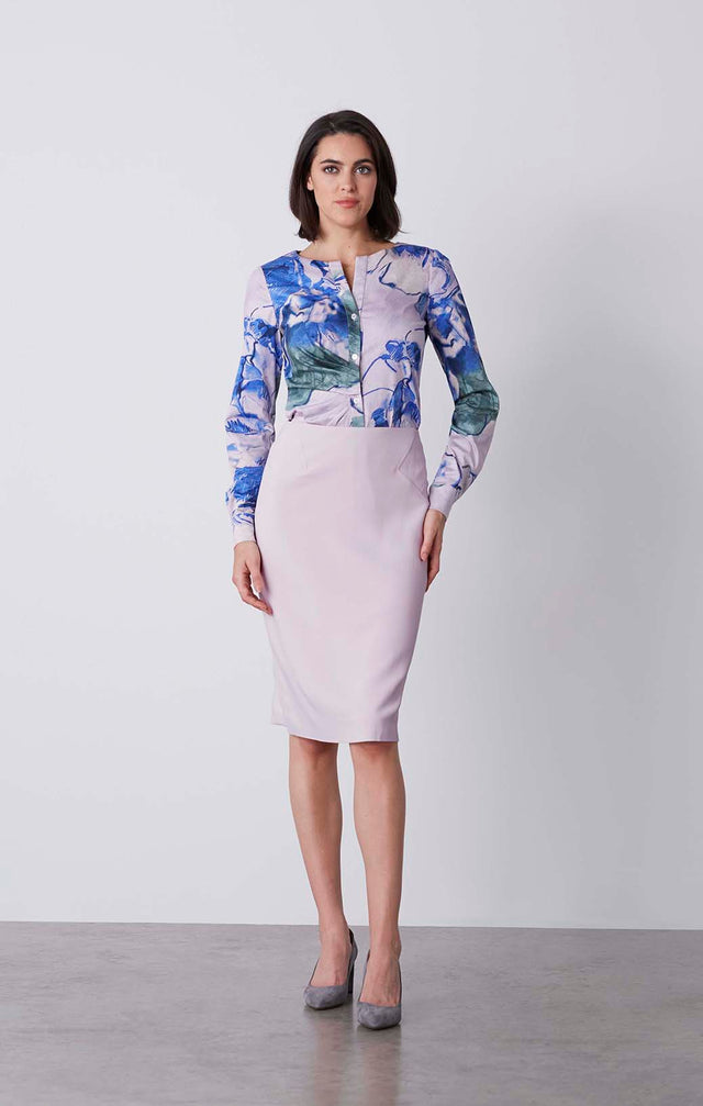 Dawning - Architectural Pencil Skirt - On Model