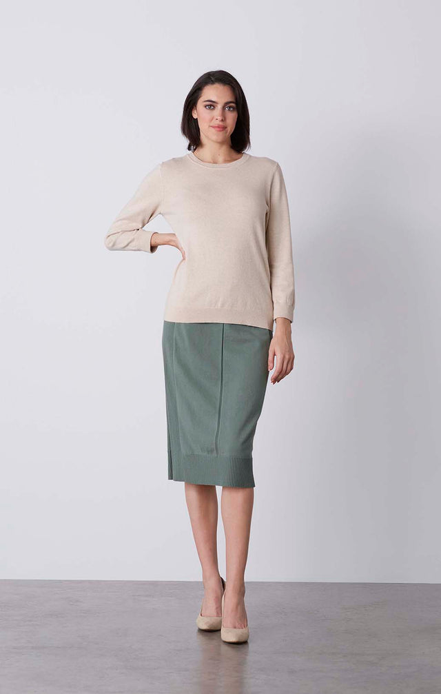 Oculus - Convertible Cashmere-Softened Knit Pullover - On Model