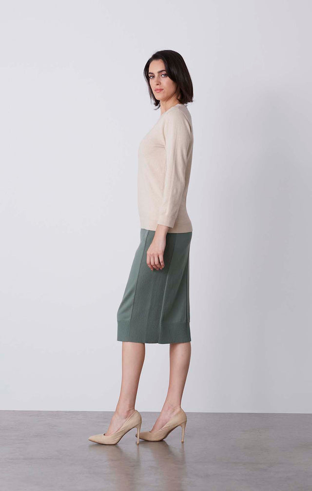 Oculus - Convertible Cashmere-Softened Knit Pullover - On Model