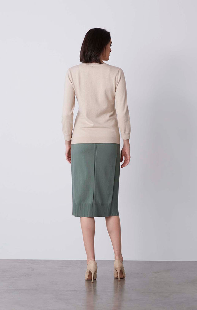 Oculus - Convertible Cashmere-Softened Knit Pullover - On Model
