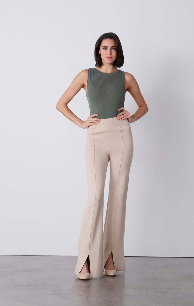 Oculus - Cashmere-Softened Knit Pants - On Model