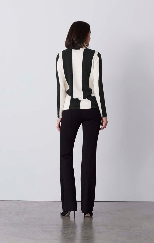 Reset - Jersey Intarsia Turtleneck In Organic Cotton - On Model