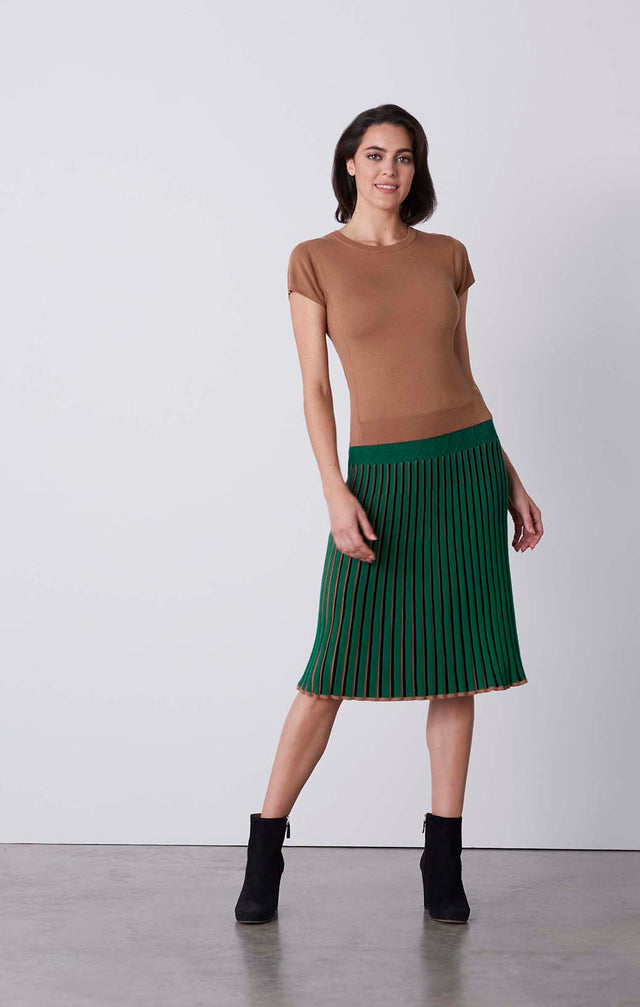 Normandie - Silk & Cashmere Cap Sleeve Sweater - On Model