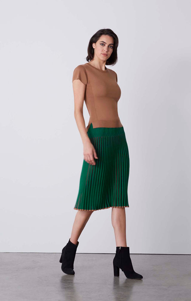 Normandie - Silk & Cashmere Cap Sleeve Sweater - On Model