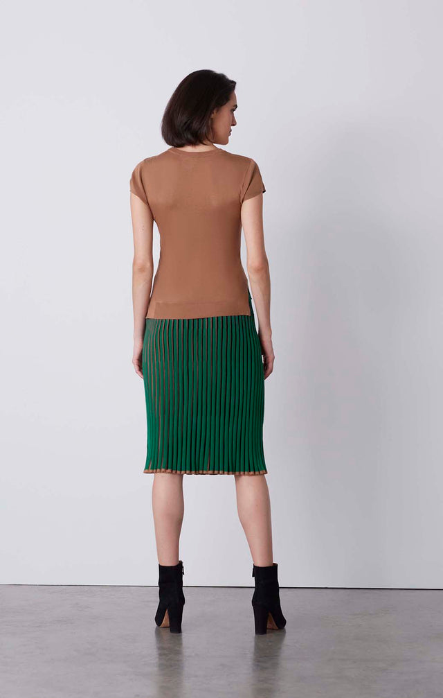 Normandie - Silk & Cashmere Cap Sleeve Sweater - On Model