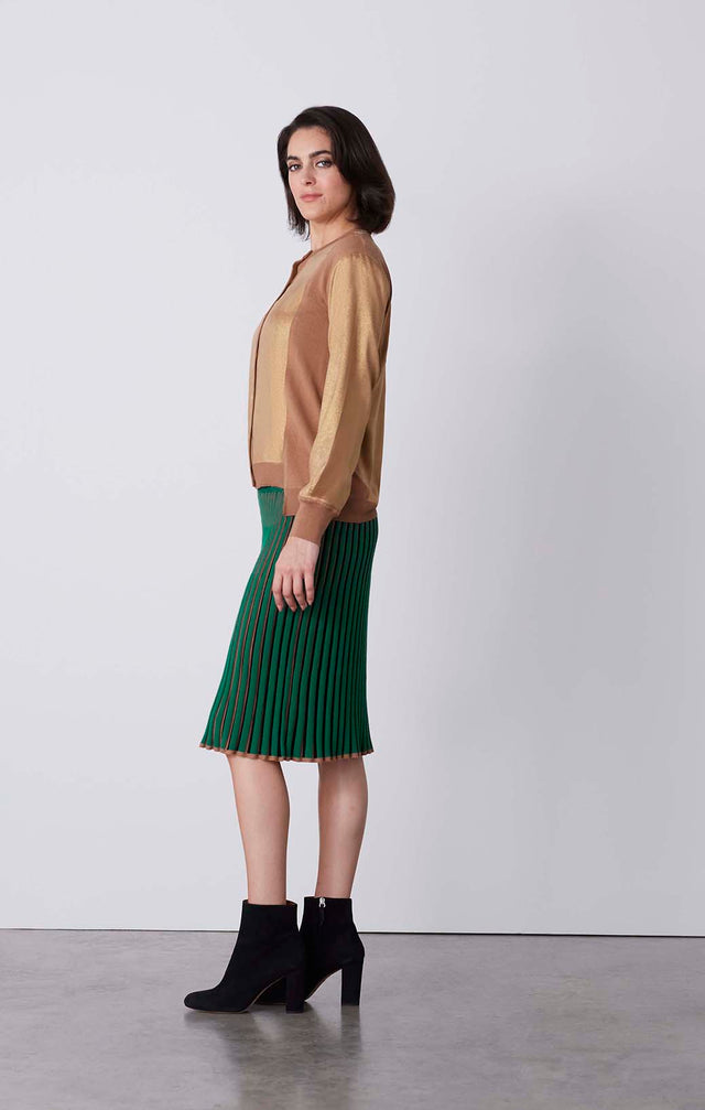 Normandie - Cashmere & Silk Knit Cardigan - On Model
