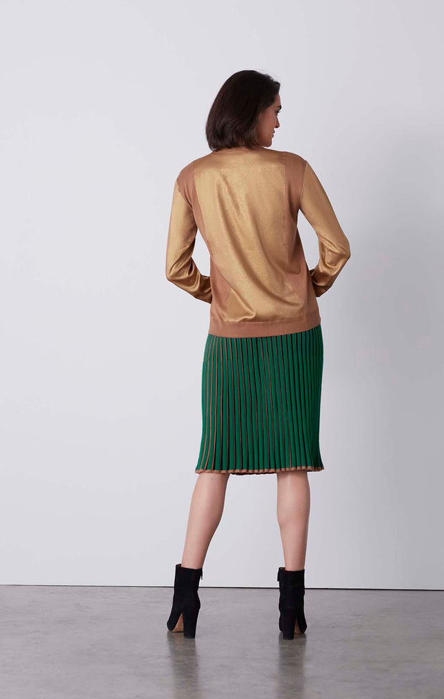 Normandie - Cashmere & Silk Knit Cardigan - On Model