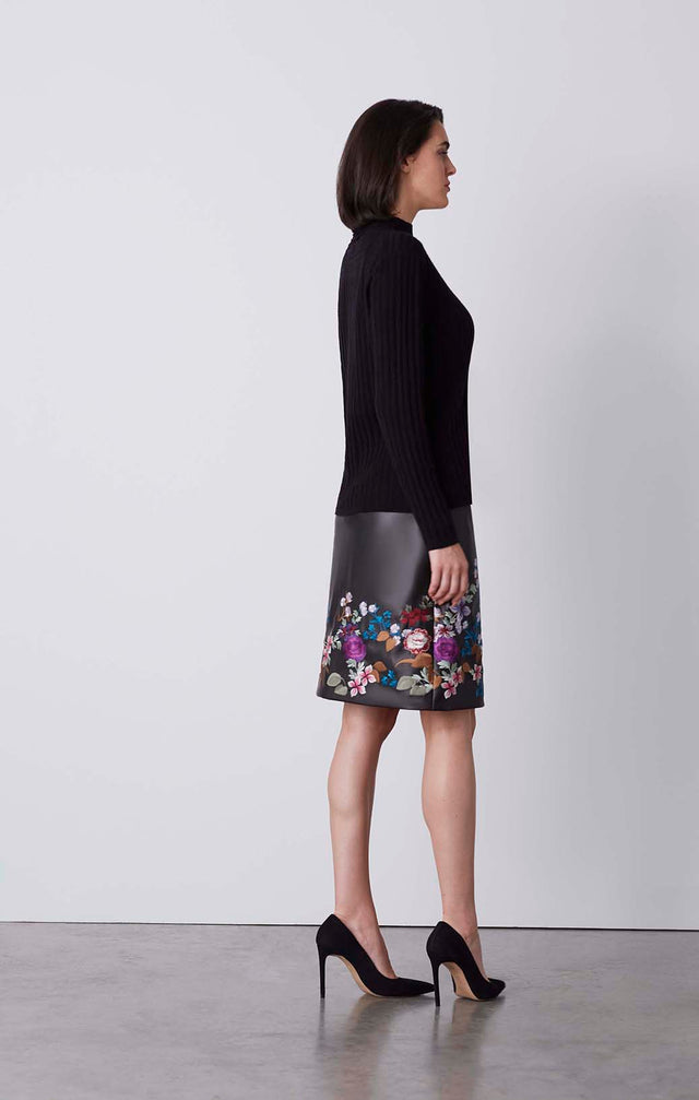 Navigation - Silk-Softened Mock Turtleneck - On Model