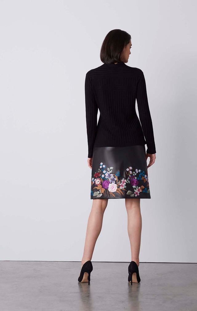 Navigation - Silk-Softened Mock Turtleneck - On Model