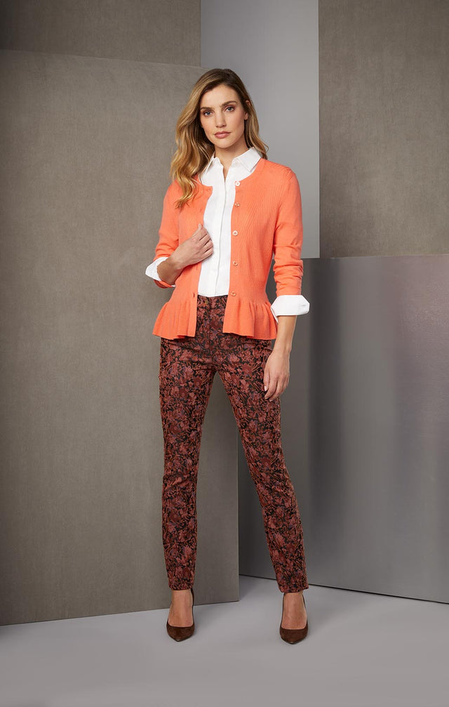 DELECTABLE- RIBBED CASHMERE CARDIGAN-1-KN-1698-ON MODEL