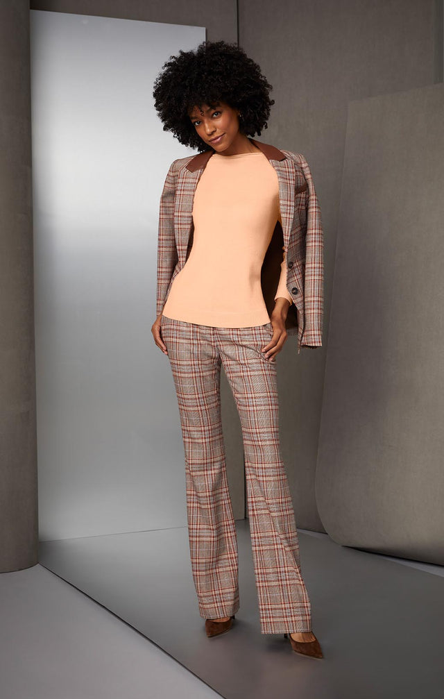 BELLINI-SHIRRED CASHMERE SWEATER-1-KN-1696-ON MODEL