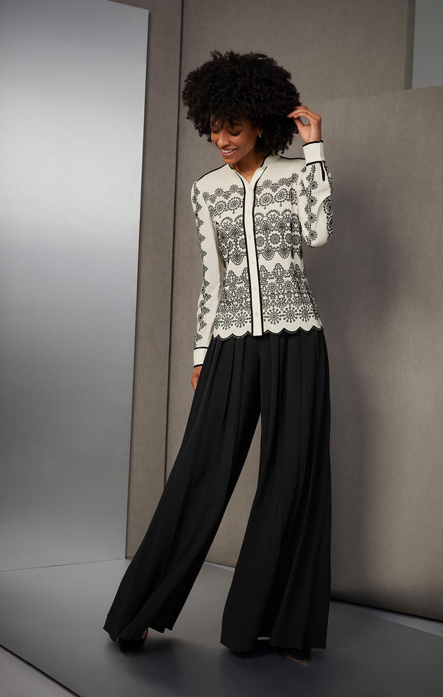 APPARITION-EMBROIDERED WHITE SILK BLOUSE-5-TP-1924-ON MODEL
