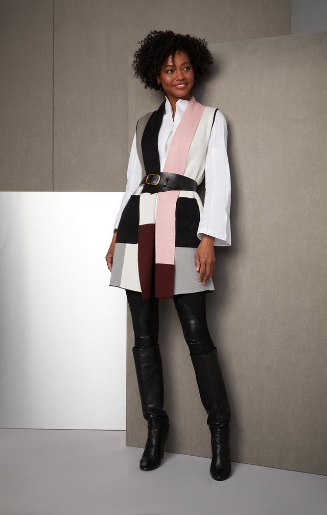 CUBISM-SILK-SOFTENED COLORBLOCK SWEATER VEST-5-KN-1778-ON MODEL