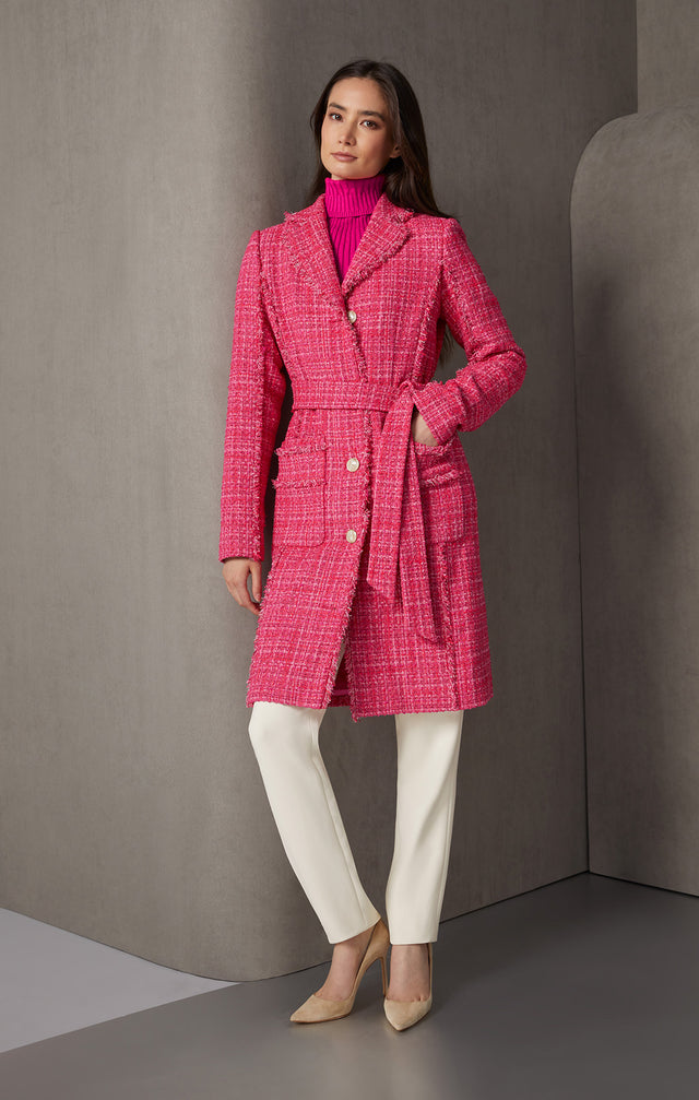 Eventide - Italian Tweed Coat & Belt - On Model, Look