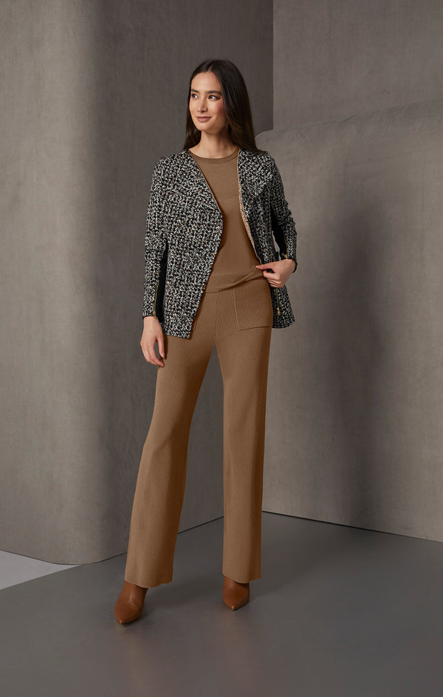 Time Off - Rib-Knit, Wide-Leg Pants - On Model, Look