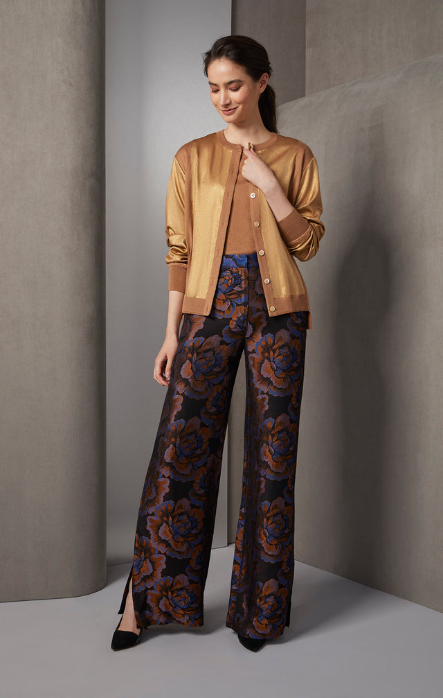 Normandie - Cashmere & Silk Knit Cardigan - On Model, Look