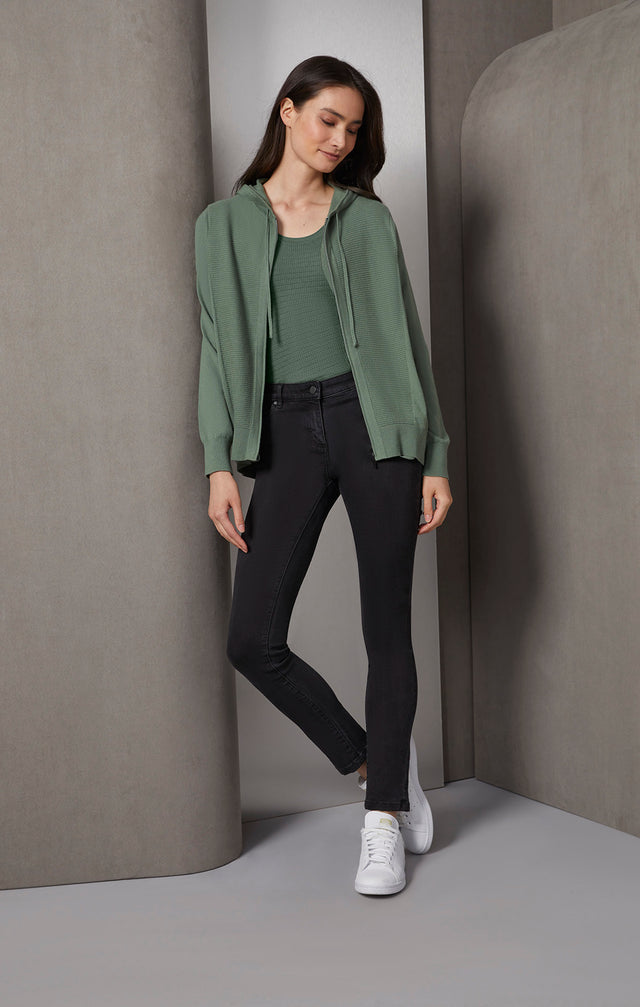 Esplanade - Cashmere-Softened Knit Hoodie - On Model, Look