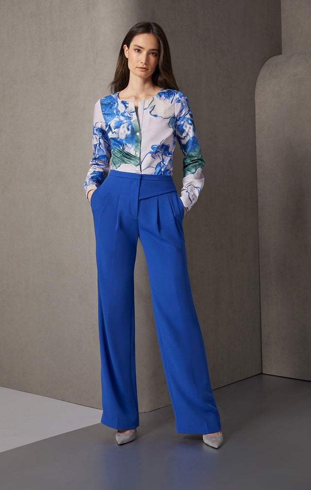 Ethereal - Asymmetrical Draped Blouse - On Model, Look