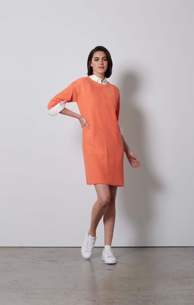 ALGONQUIN-OTTOMAN RIB-KNIT DRESS-1-DR-1750-ON MODEL