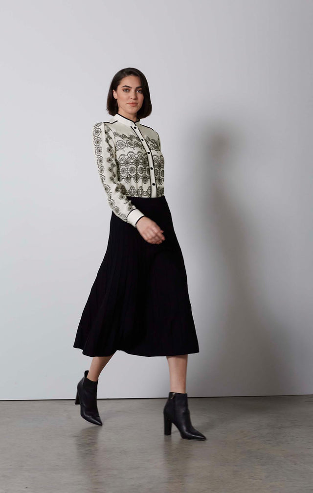APPARITION-EMBROIDERED WHITE SILK BLOUSE-5-TP-1924-ON MODEL
