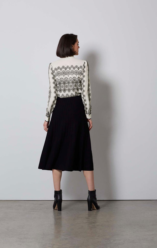 APPARITION-EMBROIDERED WHITE SILK BLOUSE-5-TP-1924-ON MODEL
