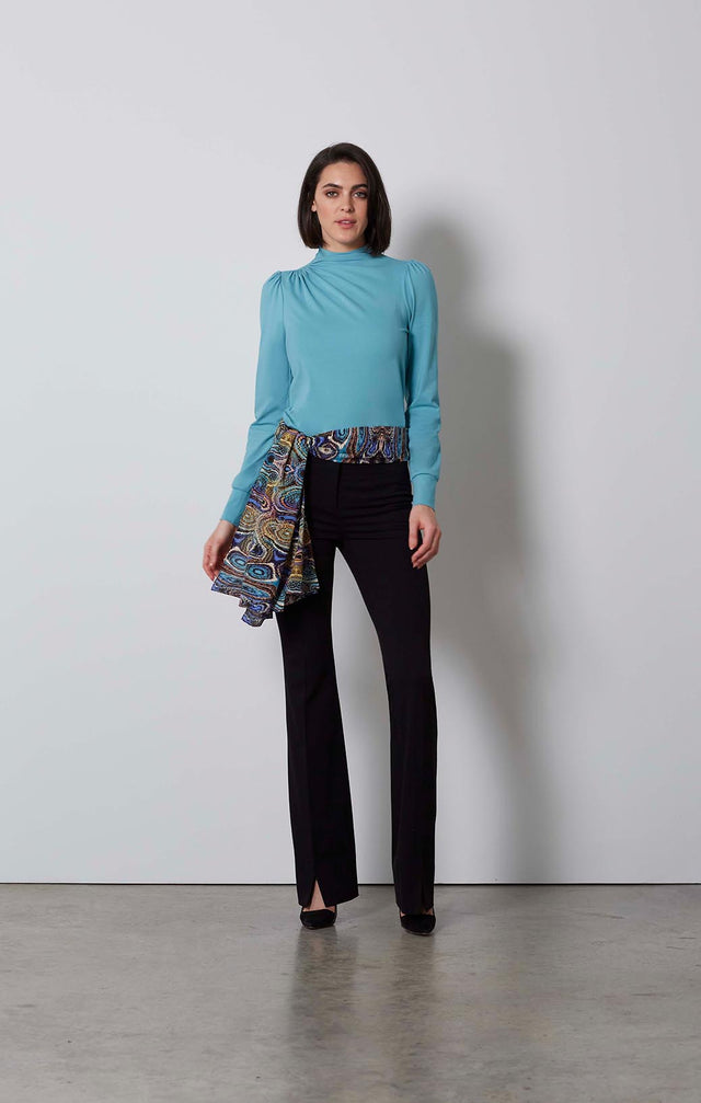 ARIANA-MOCK TURTLENECK TEE-1-TP-1907-ON MODEL