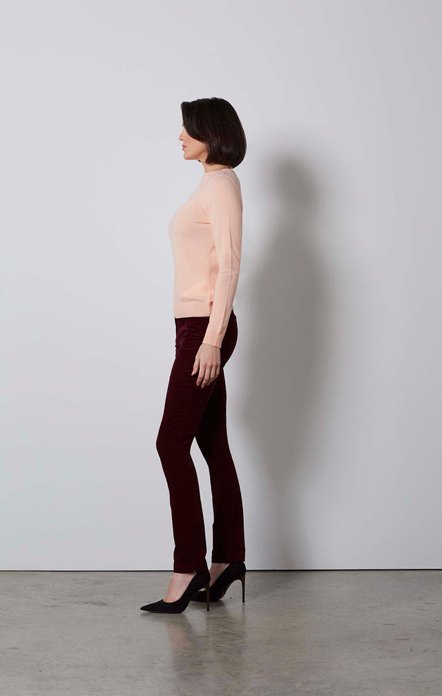 BELLINI-SHIRRED CASHMERE SWEATER-1-KN-1696-ON MODEL