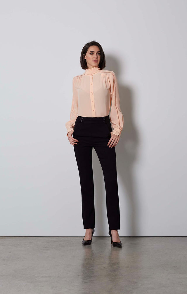 BLACK ROCK-ULTRAFINE CRÊPE TUXEDO PANTS-1-PT-1685-ON MODEL