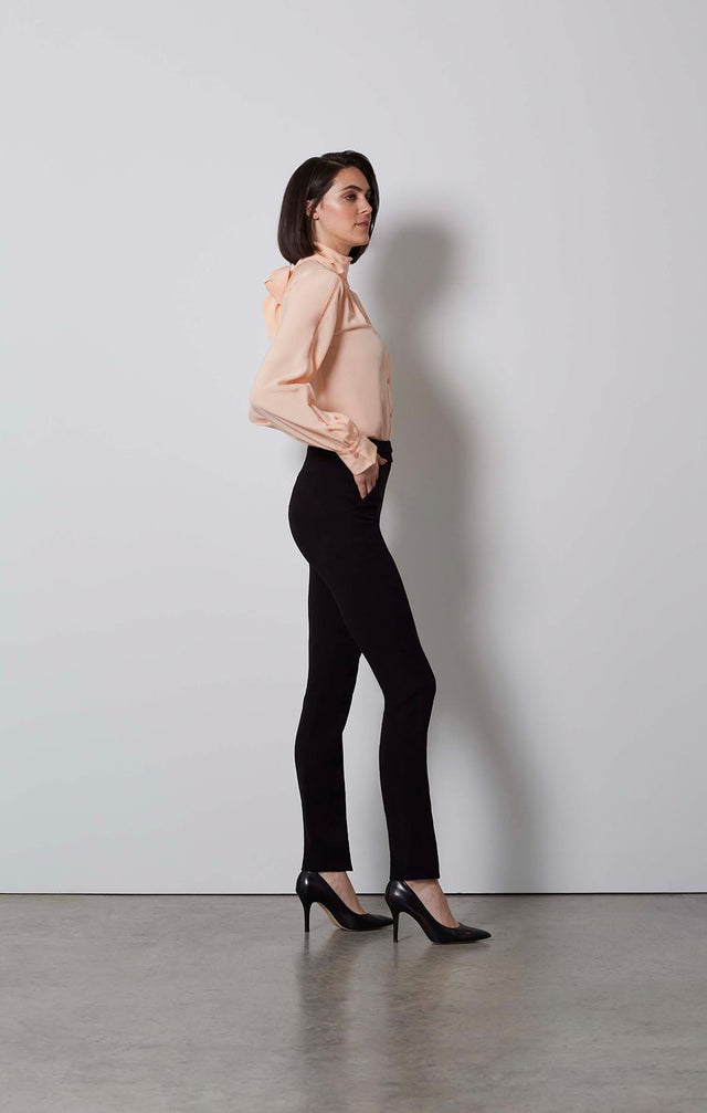 BLACK ROCK-ULTRAFINE CRÊPE TUXEDO PANTS-1-PT-1685-ON MODEL