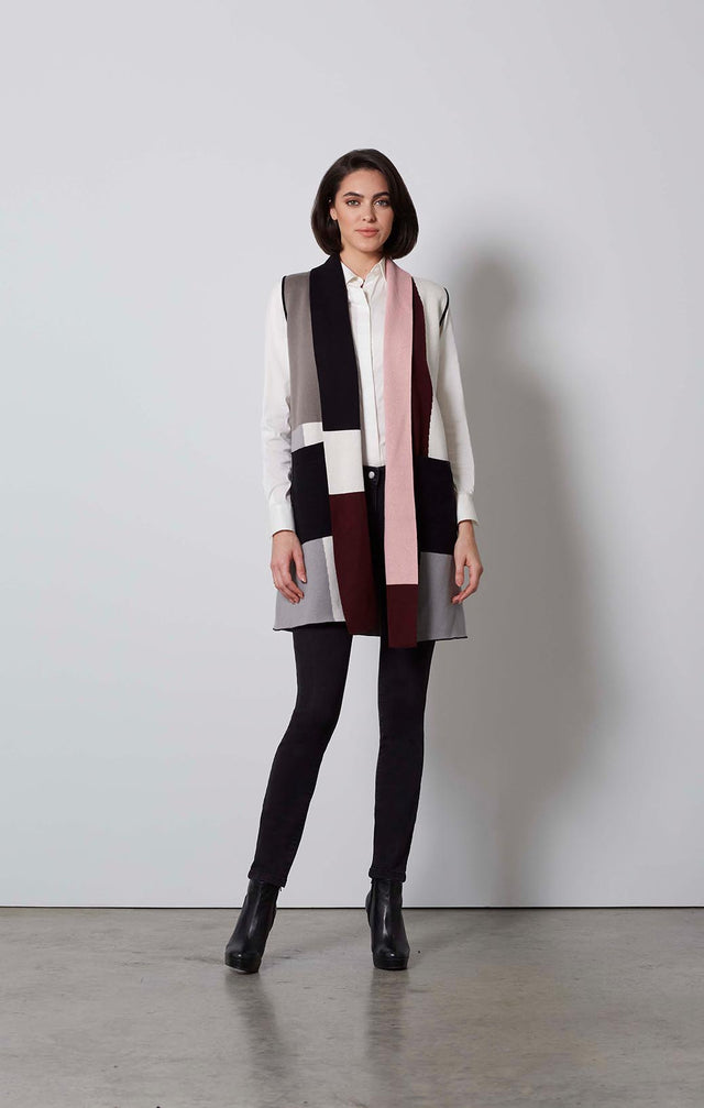 CUBISM-SILK-SOFTENED COLORBLOCK SWEATER VEST-5-KN-1778-ON MODEL