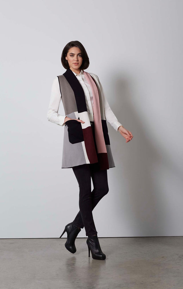 CUBISM-SILK-SOFTENED COLORBLOCK SWEATER VEST-5-KN-1778-ON MODEL