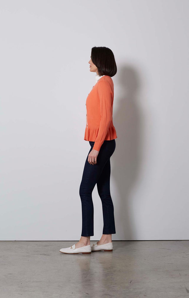 DELECTABLE- RIBBED CASHMERE CARDIGAN-1-KN-1698-ON MODEL