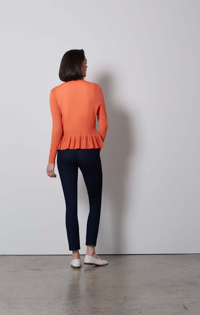 DELECTABLE- RIBBED CASHMERE CARDIGAN-1-KN-1698-ON MODEL