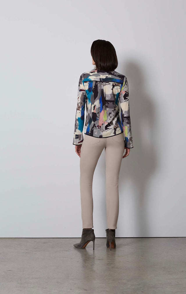 EXPRESSIONIST-ART-PRINT SILK CRÊPE BLOUSE-5-TP-1798-ON MODEL