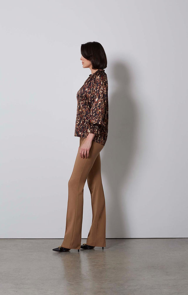 FELINE-STRETCH SILK SATIN BLOUSE-5-TP-1943-ON MODEL