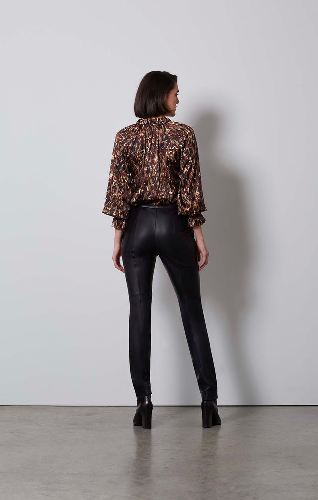 SOCIALITE-EUROPEAN BLACK LEATHER TROUSERS-5-PT-1728-ON MODEL
